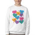 Librarian Shirt Valentines Book Worm Reading Tshirt Premium Tri-Blend Youth Crewneck Sweatshirt