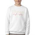 Librarian Valentines Day Daisy School Library Book Lover Premium Youth Crewneck Sweatshirt
