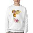 And Into The Library She Goes Book Lover Reading Bookworm Youth Crewneck Sweatshirt