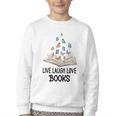 Live Laugh & Love Books Reading Butterfly Book Lover Bookish Premium Youth Crewneck Sweatshirt Live Laugh & Love Books Reading Butterfly Book Lover Bookish Premium Youth Crewneck Sweatshirt