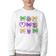 Mardi Gras Teacher Coquette Bow Pencil Apple Book Women Girl Youth Crewneck Sweatshirt Mardi Gras Teacher Coquette Bow Pencil Apple Book Women Girl Youth Crewneck Sweatshirt