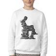 Men Pixel Art Geometric Book Human Drawing Graphic Men Youth Crewneck Sweatshirt