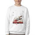 Murder Mystery And a Cup Of Tea Book Humor Youth Crewneck Sweatshirt
