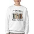 I Have No Shelf Control Book Lover Pun Reader Humor Youth Crewneck Sweatshirt