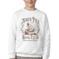 North Pole Book Club Christmas Xmas Hot Cocoa Bookish Youth Crewneck Sweatshirt