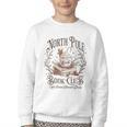 North Pole Readers Club Bookish Xmas Santa Book Reading Youth Crewneck Sweatshirt