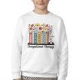 Occupational Therapy Wildflower Book OT Therapist Assistant Youth Crewneck Sweatshirt