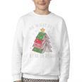 Oh What Fun It Is To Read Book Christmas Tree Premium Tri-Blend Youth Crewneck Sweatshirt