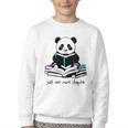 Panda Reading Chapter Books Youth Crewneck Sweatshirt Panda Reading Chapter Books Youth Crewneck Sweatshirt