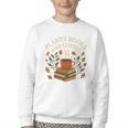 Plants Books And Coffee Nature Leaves Reading Book Lover Premium Tri-Blend Youth Crewneck Sweatshirt