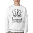 Plot Twist I'm Going To Be A Big Brothers Literary Book Boys Youth Crewneck Sweatshirt