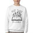 Plot Twist I'm Sober Women's Sobriety Book Reading Literary Youth Crewneck Sweatshirt Plot Twist I'm Sober Women's Sobriety Book Reading Literary Youth Crewneck Sweatshirt