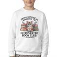 Proud Introverted Book Club Anti Social Reader Pet Cat Youth Crewneck Sweatshirt