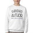 Published Author Est 2024 Ask Me About My Book Authors Books Youth Crewneck Sweatshirt
