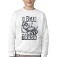 Racoon Reading Spicy Smutty Book Booktok I Read Trashy Books Youth Crewneck Sweatshirt Racoon Reading Spicy Smutty Book Booktok I Read Trashy Books Youth Crewneck Sweatshirt