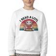 I Read Alotl Axolotl Retro Reading Books Lover Vintage Youth Crewneck Sweatshirt I Read Alotl Axolotl Retro Reading Books Lover Vintage Youth Crewneck Sweatshirt