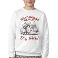 Read Books Be Kind Stay Weird Bookish Cowboy Reading Raccoon Youth Crewneck Sweatshirt Read Books Be Kind Stay Weird Bookish Cowboy Reading Raccoon Youth Crewneck Sweatshirt