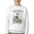 Read Books Be Kind Stay Weird Skeleton Reading Book Lover Youth Crewneck Sweatshirt Read Books Be Kind Stay Weird Skeleton Reading Book Lover Youth Crewneck Sweatshirt