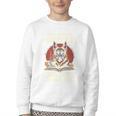 i Read Books And i Know Things German Shepherd Coffee Books Youth Crewneck Sweatshirt