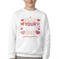 Read Your Heart Out Teacher Valentines Day Reading Book Love Youth Crewneck Sweatshirt Read Your Heart Out Teacher Valentines Day Reading Book Love Youth Crewneck Sweatshirt