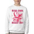 Read Your Heart Out Valentines Day Book Lover Bookish Teach Youth Crewneck Sweatshirt Read Your Heart Out Valentines Day Book Lover Bookish Teach Youth Crewneck Sweatshirt