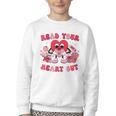 Read Your Heart Out Valentines Day Teachers Book Lovers Youth Crewneck Sweatshirt
