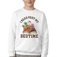 I Read Past My Bedtime Reading Dinosaur Book Lover Youth Crewneck Sweatshirt