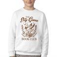 Reading Book Lover Bookish Librarian Silly Goose Book Club Youth Crewneck Sweatshirt