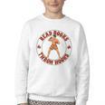 Reading Book Lover Boxer Boxing Lover Read Books Throw Hooks Youth Crewneck Sweatshirt