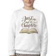 Reading Book Lover Club Librarian Just One More Chapter Youth Crewneck Sweatshirt
