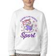 Reading Is My Favorite Sport Saying Quote Book Lovers Youth Crewneck Sweatshirt