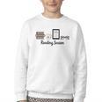 Reading Season Book Lover Librarian Cozy Bookworm Youth Crewneck Sweatshirt