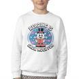 Reading Is Snow Much Fun Snowflake Book Lovers Winter Theme Premium Tri-Blend Youth Crewneck Sweatshirt