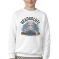 Readsolotl Book Lover Reading Axolotl Kids Reader Youth Crewneck Sweatshirt