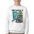 Respect Elders Cellphone Pushing Books In a Wheelchair Youth Crewneck Sweatshirt Respect Elders Cellphone Pushing Books In a Wheelchair Youth Crewneck Sweatshirt