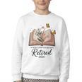Retired 2025 A New Chapter Begins Retirement Teacher Book Youth Crewneck Sweatshirt