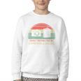 Retro Easily Distracted By Cameras & Books Photography Youth Crewneck Sweatshirt