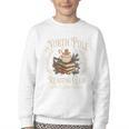 Retro North Pole Reading Club Hot Cocoa Book Lovers Xmas Youth Crewneck Sweatshirt Retro North Pole Reading Club Hot Cocoa Book Lovers Xmas Youth Crewneck Sweatshirt