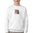 Retro Sometimes I Think I Read Too Much For Book Lover Youth Crewneck Sweatshirt Retro Sometimes I Think I Read Too Much For Book Lover Youth Crewneck Sweatshirt