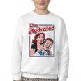 Retro Vampire Book Cover Style Stay Hydrated Halloween Youth Crewneck Sweatshirt