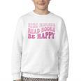 Ride Horses Read Books Be Happy Groovy Book Horse Premium Youth Crewneck Sweatshirt