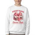 Romance Book Reading Bookish Romance Reader Social Club Youth Crewneck Sweatshirt