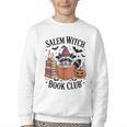 Salem WItch Book Club Halloween Raccoon Witch Reading Book Youth Crewneck Sweatshirt Salem WItch Book Club Halloween Raccoon Witch Reading Book Youth Crewneck Sweatshirt