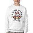 He Sees What You'Ve Been Reading Santa Xmas Book Lover Youth Crewneck Sweatshirt He Sees What You'Ve Been Reading Santa Xmas Book Lover Youth Crewneck Sweatshirt