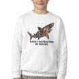 Shark Costume Teens Books Nerds Shark Stuffed Animal Sharks Youth Crewneck Sweatshirt