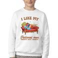 Smutty Book Lover I Like My Fictional Men Spicy Book Youth Crewneck Sweatshirt