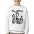 Smutty Spicy Book Smut Reader I Look Better Bent Over A Book Youth Crewneck Sweatshirt