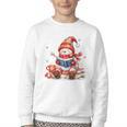 Snowman Reading Books Lovers Christmas Librarian Bookworm Youth Crewneck Sweatshirt Snowman Reading Books Lovers Christmas Librarian Bookworm Youth Crewneck Sweatshirt