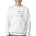 Stay Home Read Books Love Dogs Youth Crewneck Sweatshirt Stay Home Read Books Love Dogs Youth Crewneck Sweatshirt