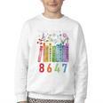 Subtle Floral Foxglove Daisy Tulip Book Lover Youth Crewneck Sweatshirt